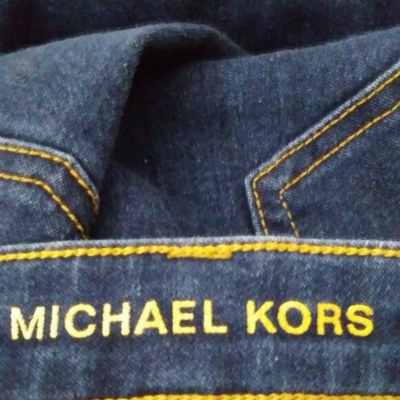Michael Kors Izzy Skinny Jeans Dark Wash Mid-Rise Skinny Jeans Size 8 - Picture 9 of 15